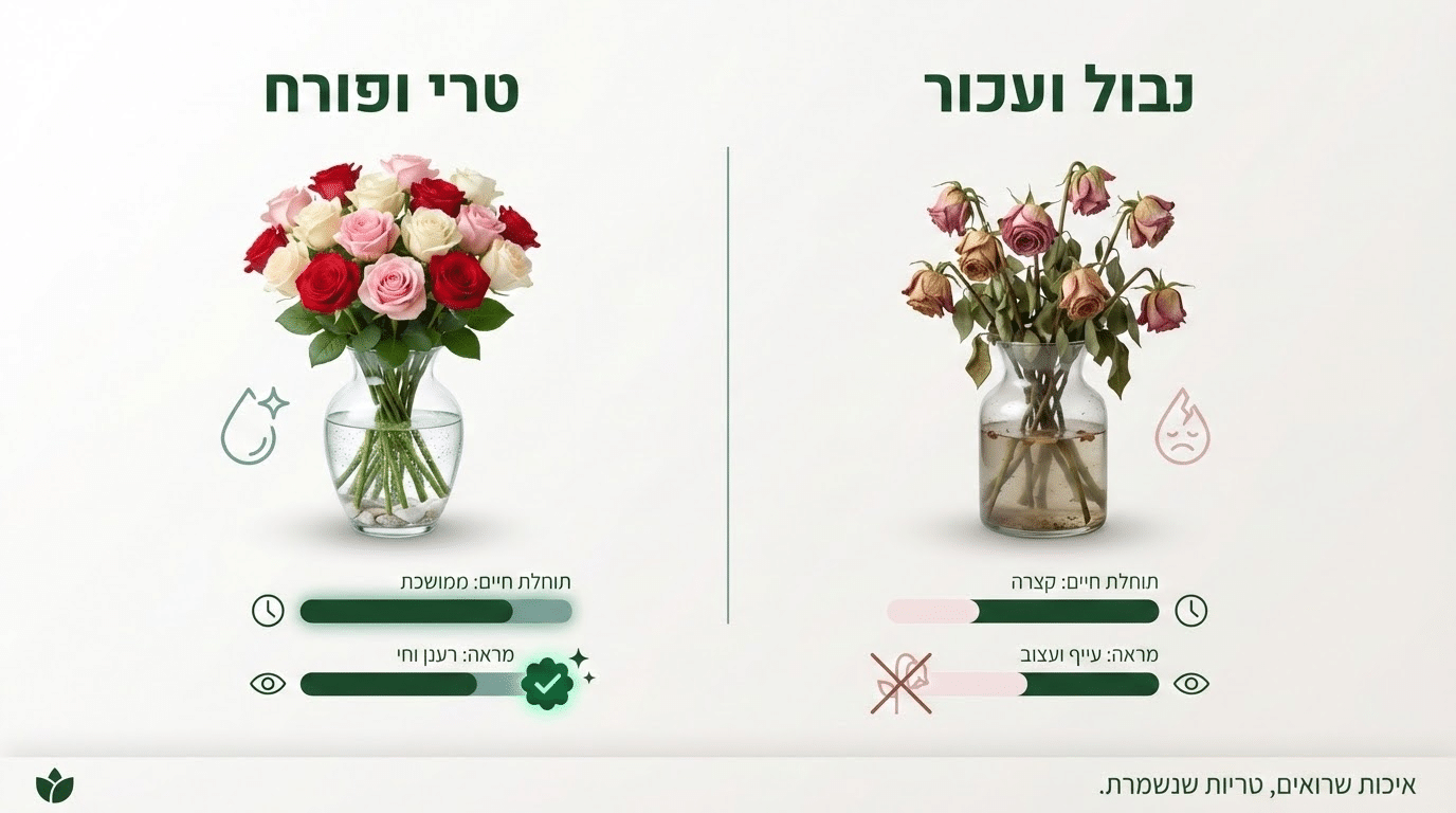 השוואה בין זר עם טיפול נכון לזר מוזנח