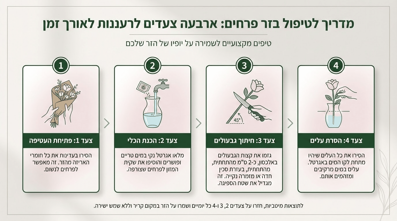 מה קורה לפרח ברגע שהוא נקטף