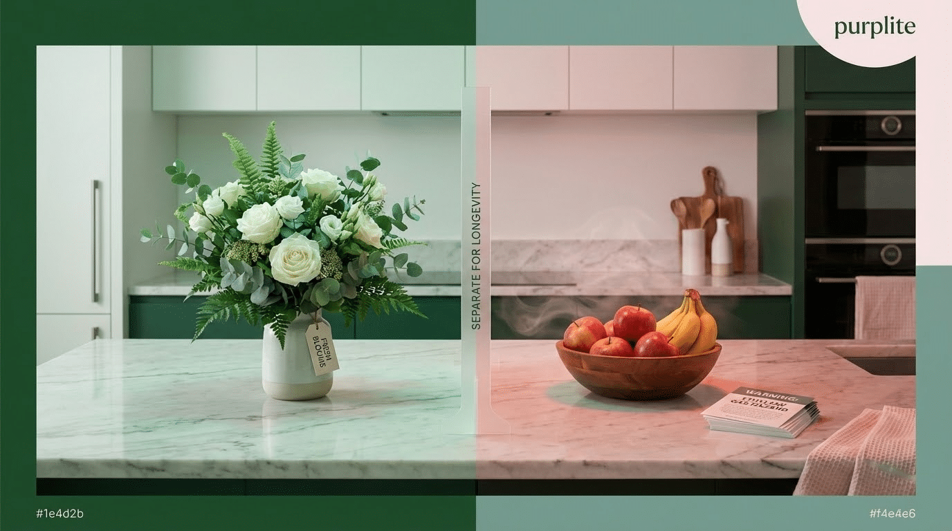 הרחקת פרחים מקערת פירות