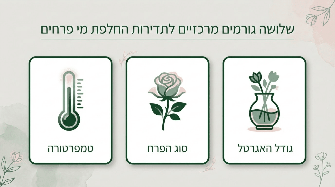 שלושה גורמים שמשפיעים על תדירות החלפת המים