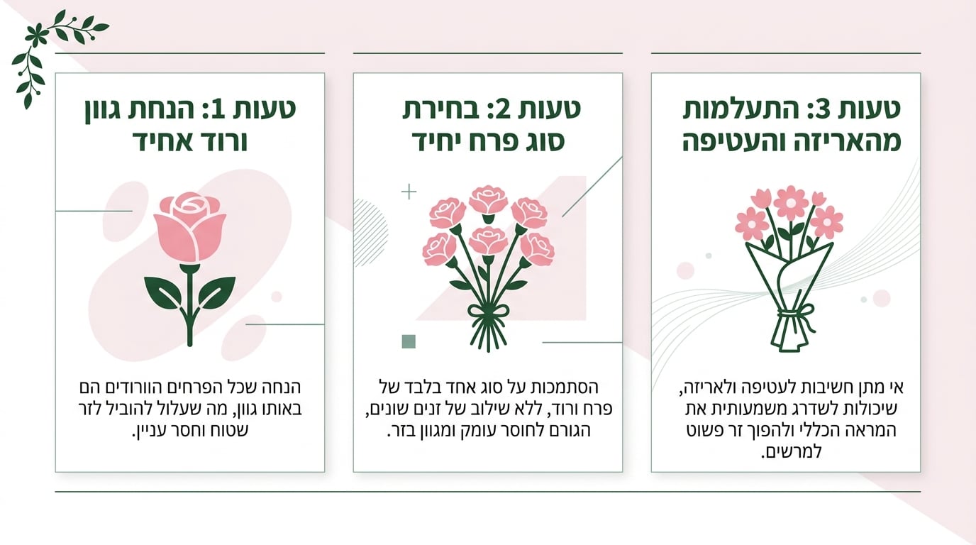 טעויות נפוצות בבחירת זר ורוד