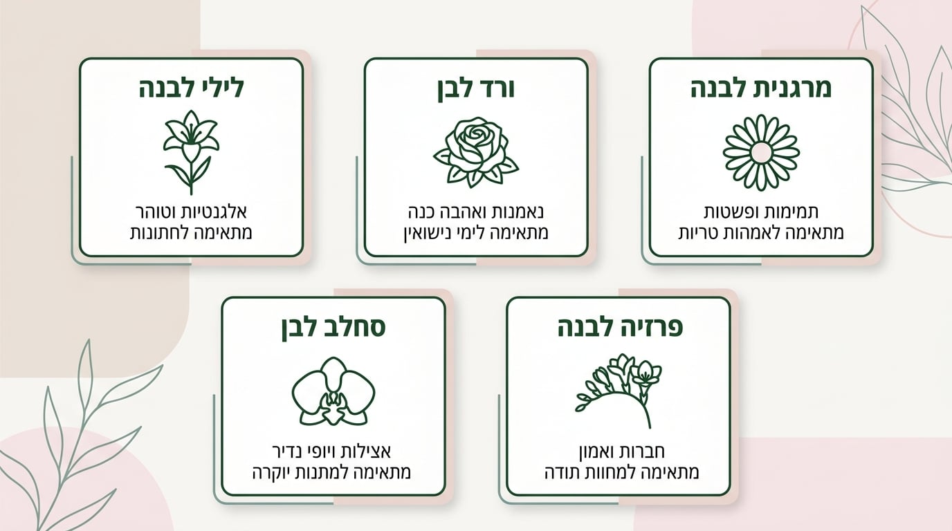 השוואה בין סוגי פרחים לבנים ומשמעויותיהם הרגשיות