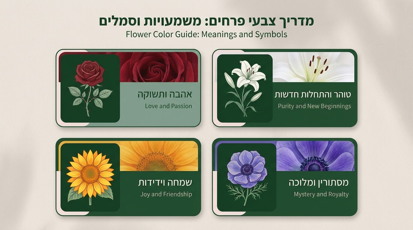 המדריך המלא למשמעות צבעי הפרחים