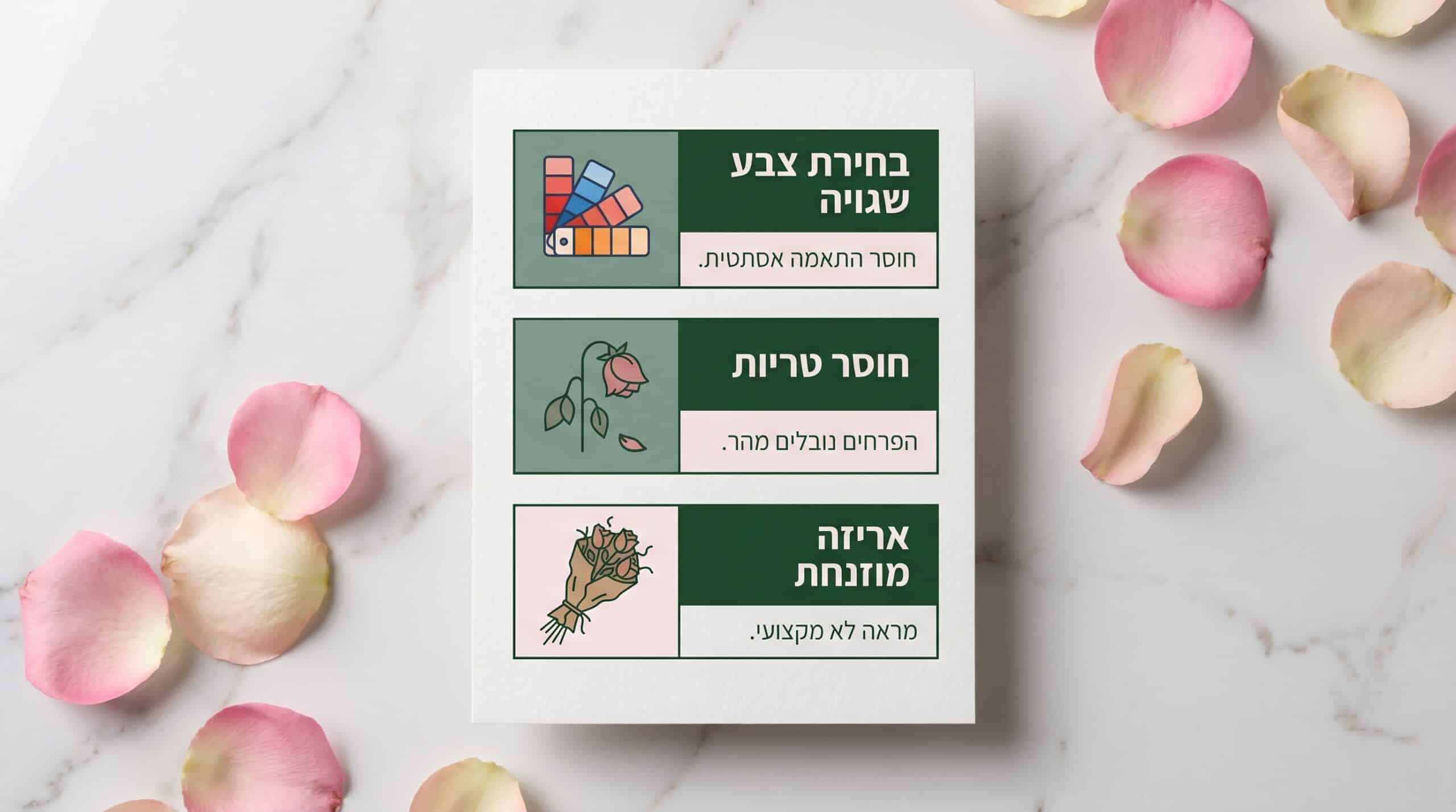 טעויות נפוצות בבחירת זר ורדים ואיך להימנע מהן