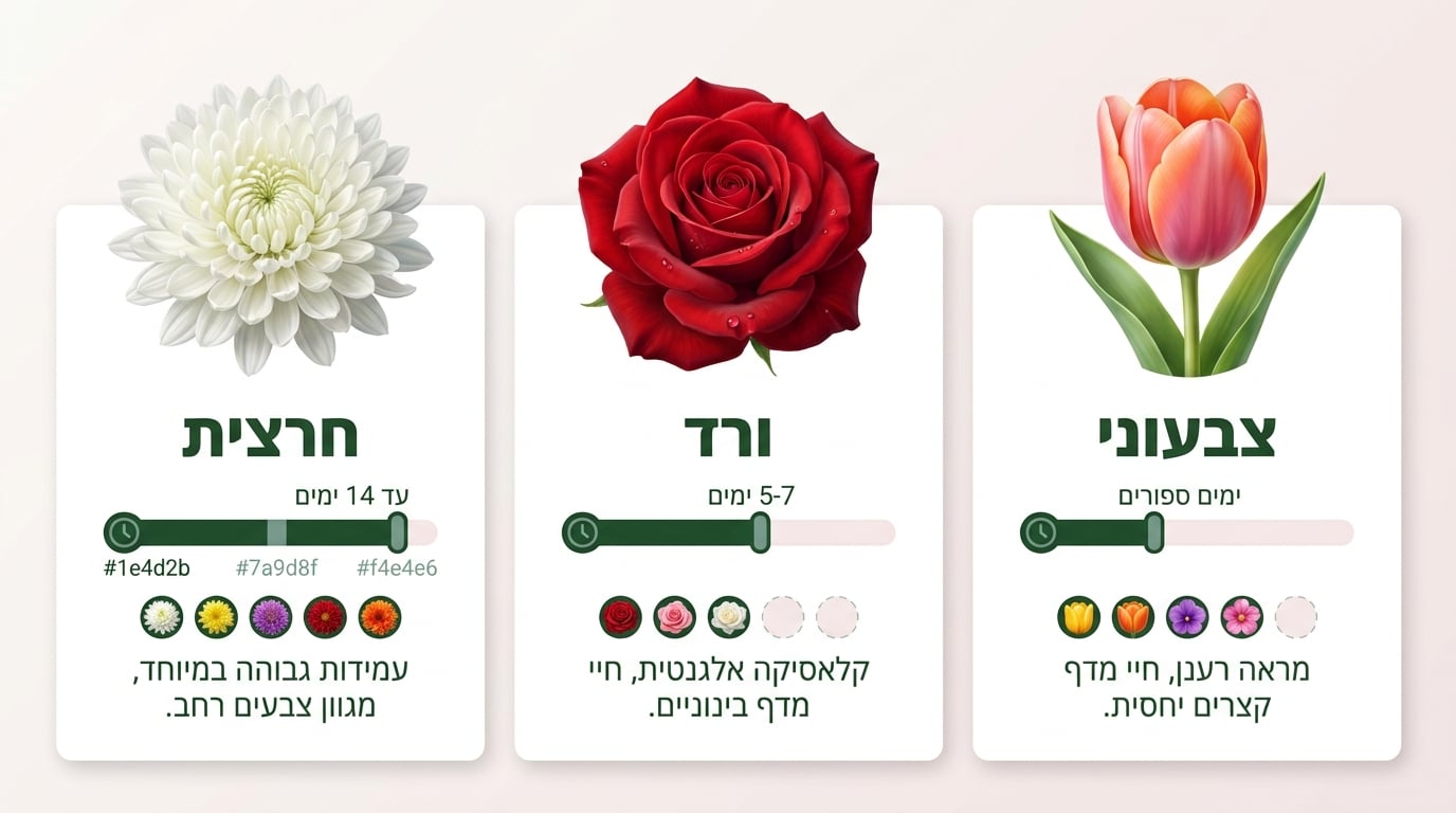 השוואה: חרצית מול פרחים פופולריים אחרים