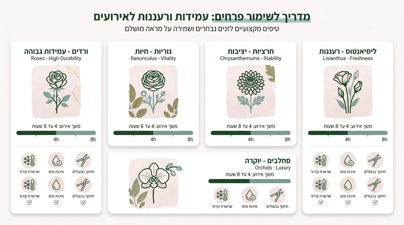 תכנון מראש – אילו פרחים מחזיקים מעמד הכי טוב?