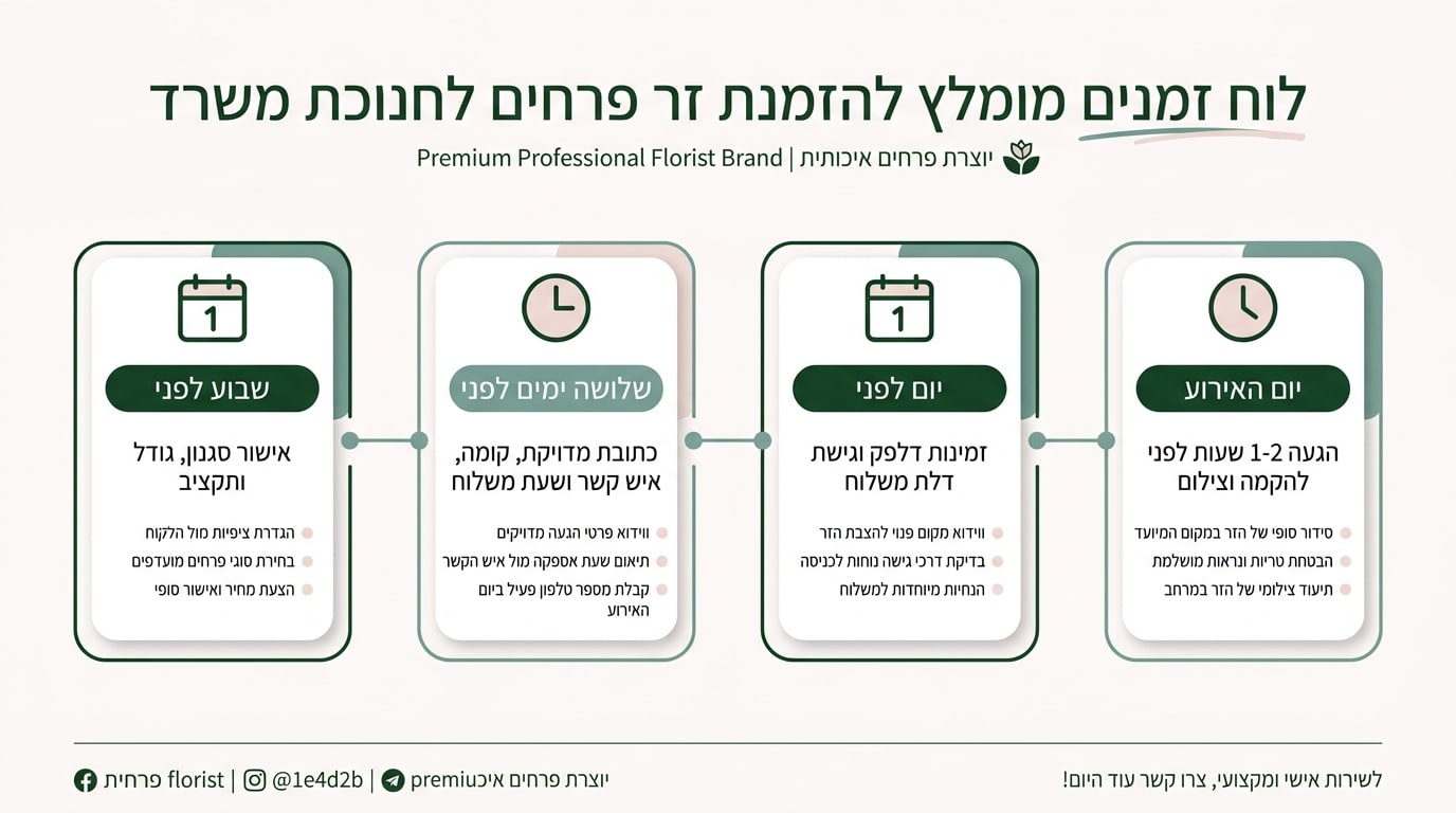 פתרונות סידורי פרחים לצרכים עסקיים