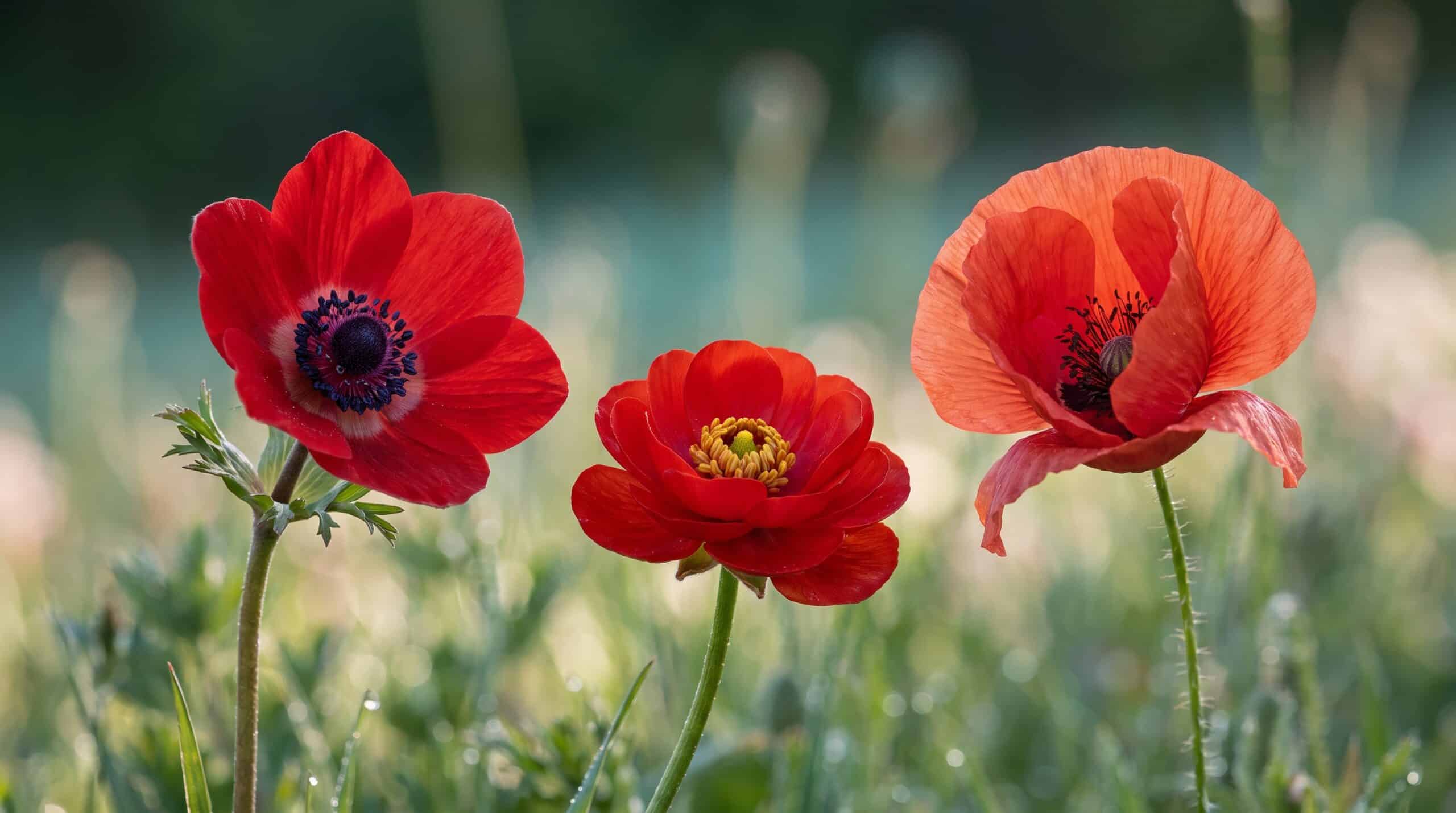 כלניות אדומות בשדה בישראל